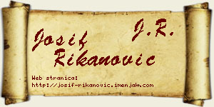 Josif Rikanović vizit kartica
